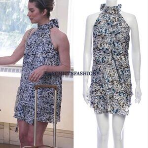 RARE! ASO Alexis Rose Proenza Schouler Floral Silk Sleeveless Dress Bow